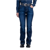 Jeans Vaquero Wrangler Mujer High Rise Corte Bota 282