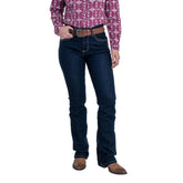 Jeans Vaquero Wrangler Mujer Retro High Rise Corte Bota 288