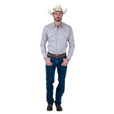 Camisa Vaquera Wrangler Hombre Cuernos Chuecos s978