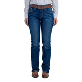 Jeans Vaquero Wrangler Mujer High Rise Corte Bota 285