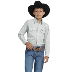 Camisa Vaquera Wrangler Niño Slim Fit Manga Larga 542