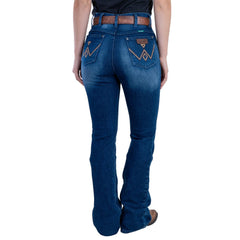 Jeans Vaquero Wrangler Mujer High Rise Flare 100