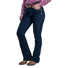 Jeans Vaquero Wrangler Mujer Retro High Rise Corte Bota 288