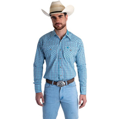 Camisa Vaquera Wrangler Hombre Cuernos Chuecos s976