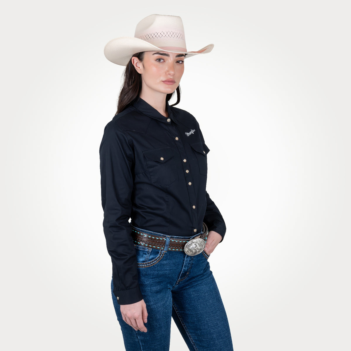 Blusa Vaquera Wrangler Logos Mujer