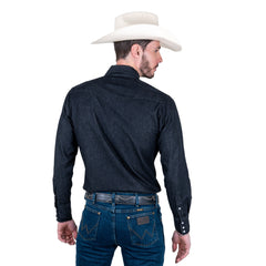 Camisa Vaquera Wrangler Hombre Regular Fit Manga Larga 845