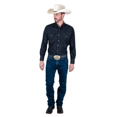 Camisa Vaquera Wrangler Hombre Regular Fit Manga Larga 845