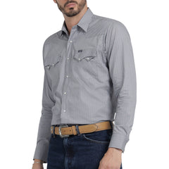 Camisa Vaquera Wrangler Hombre Slim Fit Manga Larga 517