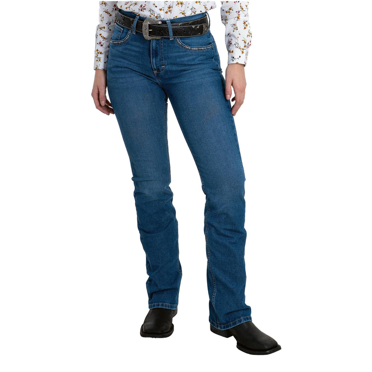 Jeans Vaquero Wrangler Mujer Retro High Rise Corte Bota 290