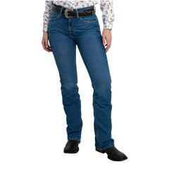 Jeans Vaquero Wrangler Mujer Retro High Rise Corte Bota 290
