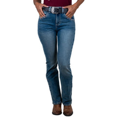 Jeans Vaquero Wrangler Mujer High Rise Corte Bota s175