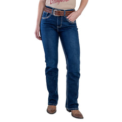 Jeans Vaquero Wrangler Mujer High Rise Corte Bota s286