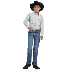 Camisa Vaquera Wrangler Niño Slim Fit Manga Larga 542