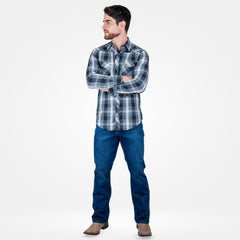 Camisa Vaquera Wrangler Western Fashion Hombre 970