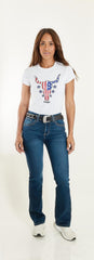 Jeans Vaquero Wrangler Mujer Retro High Rise Corte Bota 288