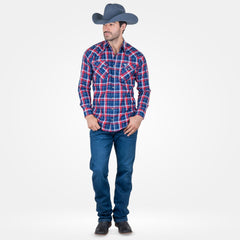 Camisa Vaquera Wrangler Cuernos Chuecos Slim Hombre 061