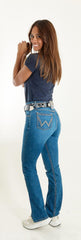 Jeans Vaquero Wrangler Mujer Retro High Rise Corte Bota 291