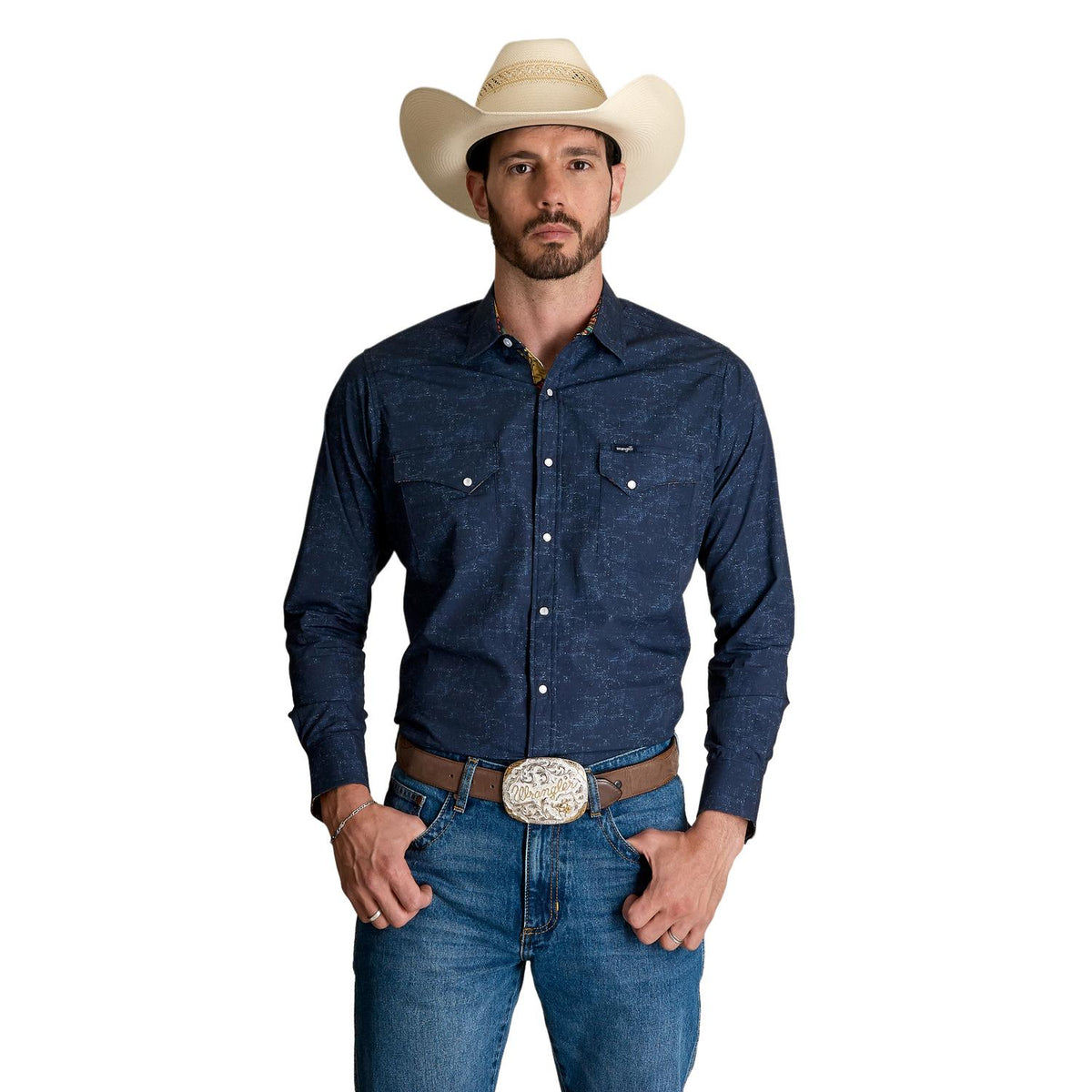 Camisa Vaquera Wrangler Hombre Retro s413