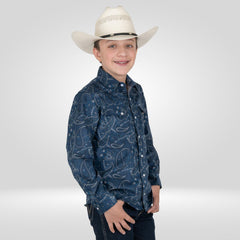 Camisa Vaquera Wrangler Slim Boot Niño 485