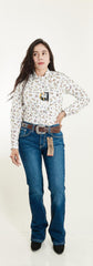 Jeans Vaquero Wrangler Mujer High Rise Corte Bota 285