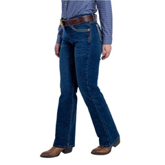 Jeans Vaquero Wrangler Mujer High Rise Corte Bota s266