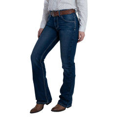 Jeans Vaquero Wrangler Mujer High Rise Corte Bota 285