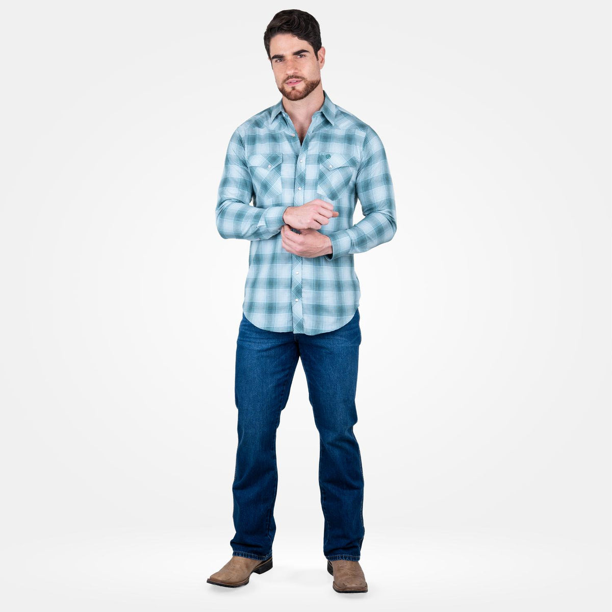 Camisa Vaquera Wrangler Western Fashion Hombre 971
