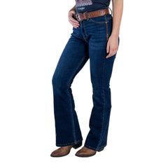Jeans Vaquero Wrangler Mujer High Rise Flare 749