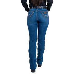 Jeans Vaquero Wrangler Mujer Retro High Rise Corte Bota 291