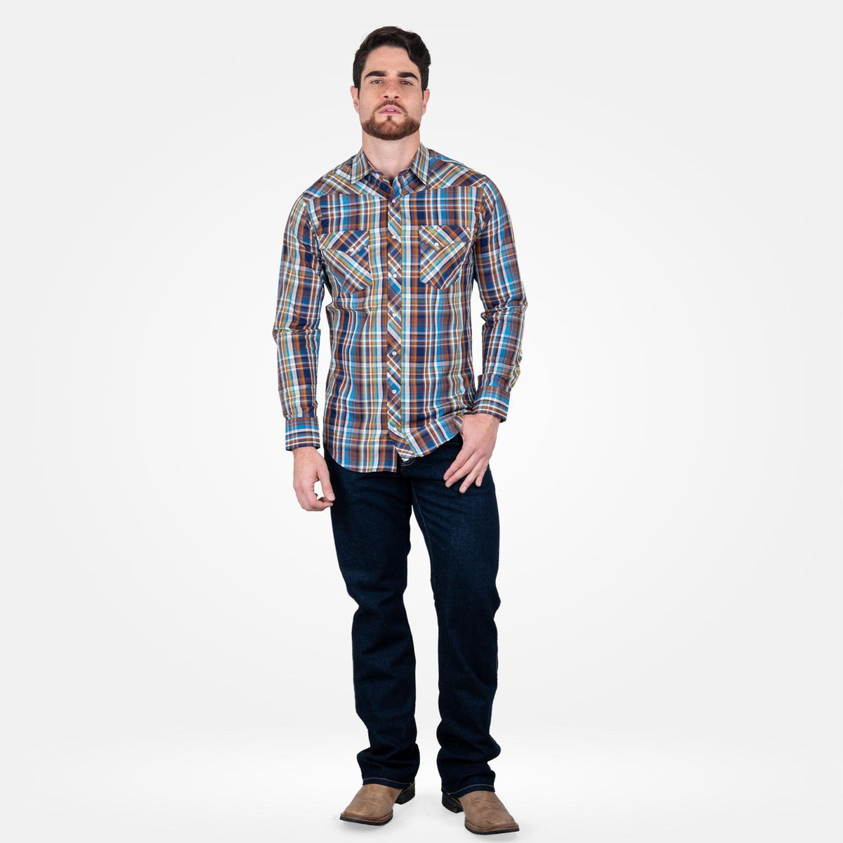 Camisa Vaquera Wrangler Western Fashion Hombre 966