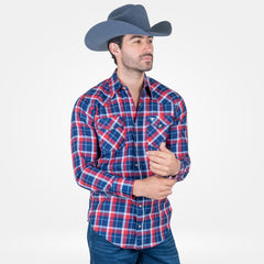 Camisa Vaquera Wrangler Cuernos Chuecos Slim Hombre 061