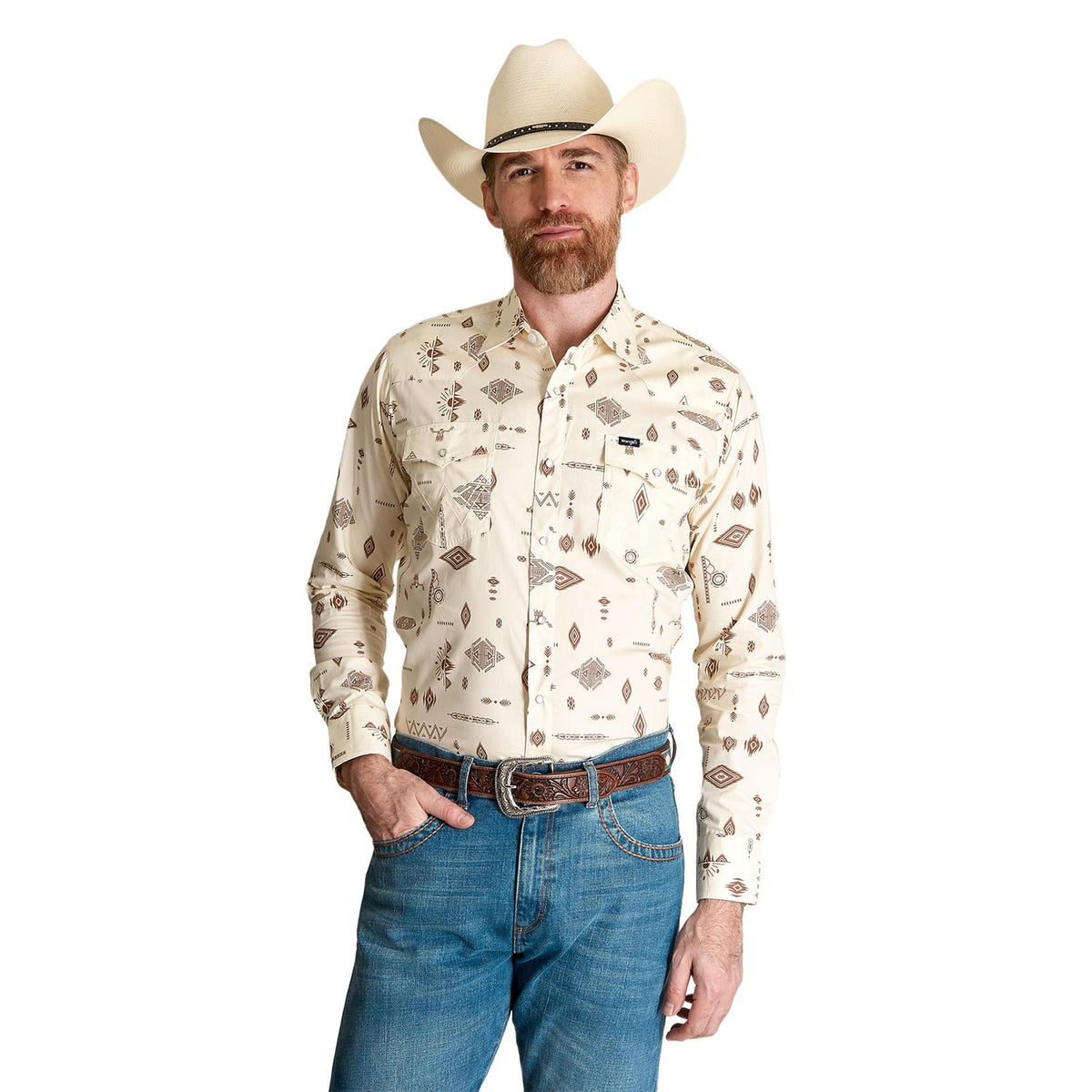 Camisa Vaquera Wrangler Hombre Retro s435