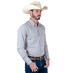 Camisa Vaquera Wrangler Hombre Cuernos Chuecos s978