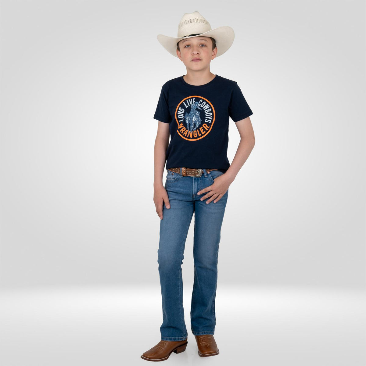 Pantalon Vaquero Wrangler Slim Boot Niño 344