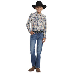 Camisa Vaquera Wrangler Niño Slim Fit Manga Larga 543