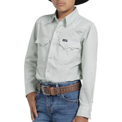 Camisa Vaquera Wrangler Niño Slim Fit Manga Larga 542