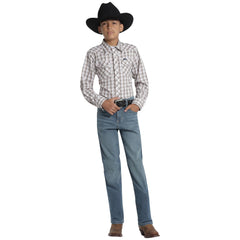 Camisa Vaquera Wrangler Niño Slim Fit Manga Larga 544