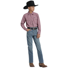 Camisa Vaquera Wrangler Niño Slim Fit Manga Larga 587