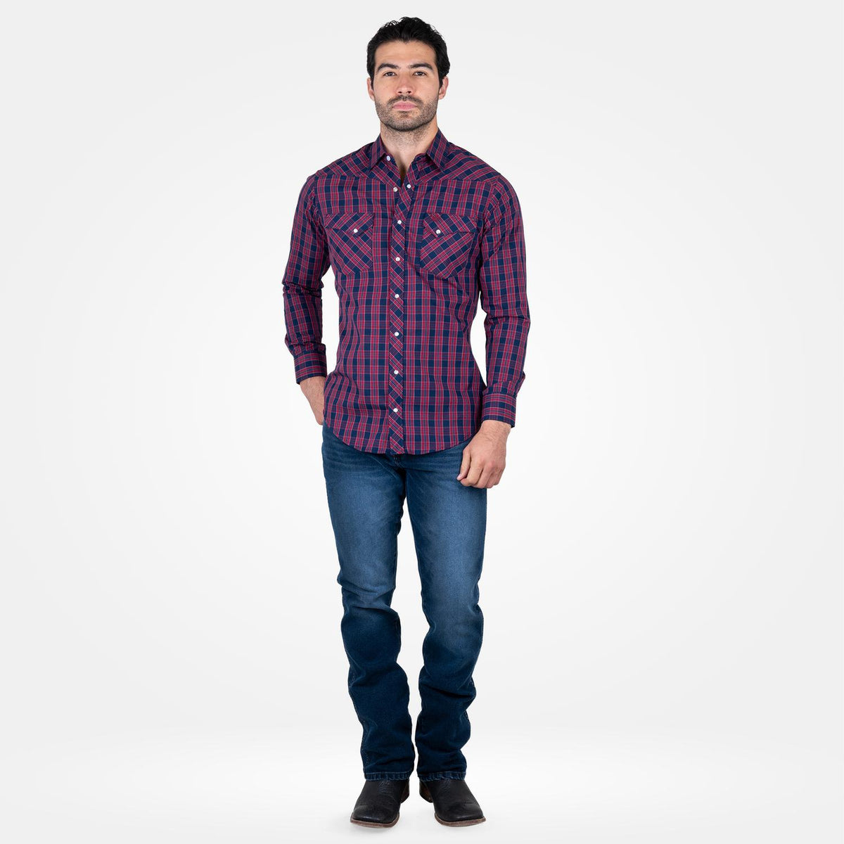 Camisa Vaquera Wrangler Western Fashion Hombre 968