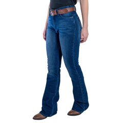 Jeans Vaquero Wrangler Mujer High Rise Flare 100
