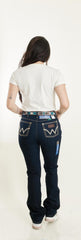 Jeans Vaquero Wrangler Mujer Retro High Rise Corte Bota 288