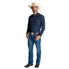 Camisa Vaquera Wrangler Hombre Retro s413