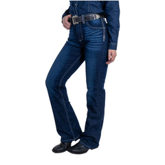 Jeans Vaquero Wrangler Mujer High Rise Corte Bota 282