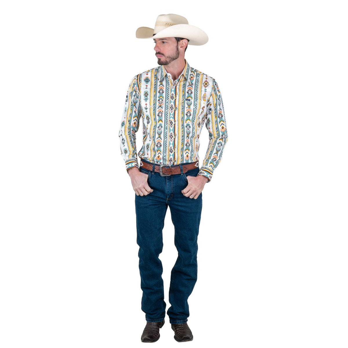 Camisa Vaquera Wrangler Hombre Checotah s141