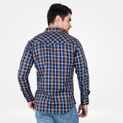 Camisa Vaquera Wrangler Cuernos Chuecos Slim Hombre 058