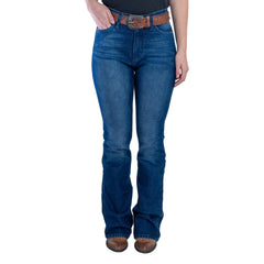 Jeans Vaquero Wrangler Mujer High Rise Flare 100