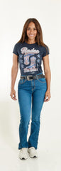 Jeans Vaquero Wrangler Mujer Retro High Rise Corte Bota 291