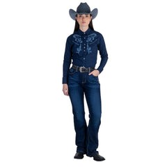 Blusa Vaquera Wrangler Mujer Blanca 138
