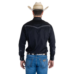Camisa Vaquera Wrangler Hombre Mezclilla Negra 146