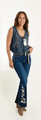 Jeans Vaquero Wrangler Mujer High Rise Flare 749